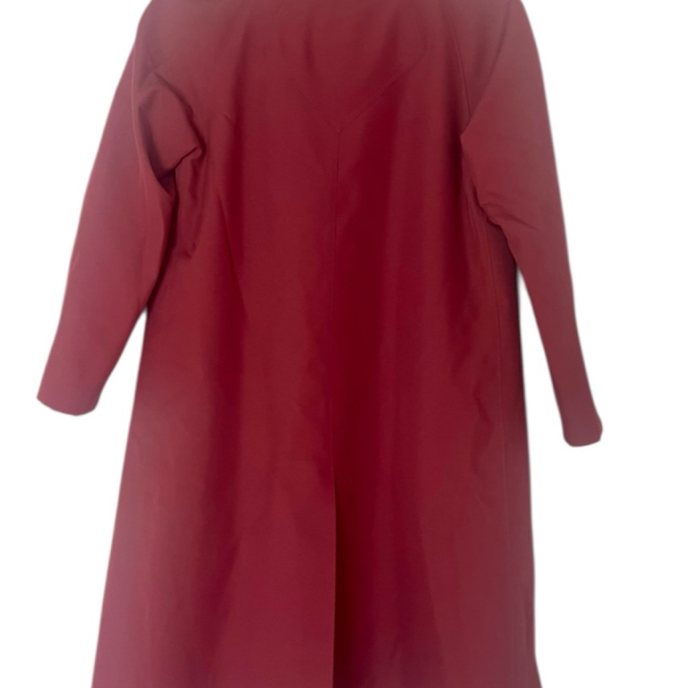 vintage Misty Harbor rain or trench coat,  burgundy color size 6 petite NWT - Picture 3 of 10